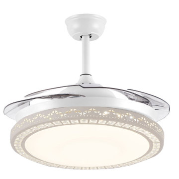 Fan de lustre moderne allumant la lumière en cristal de ventilateur de plafond avec à télécommande